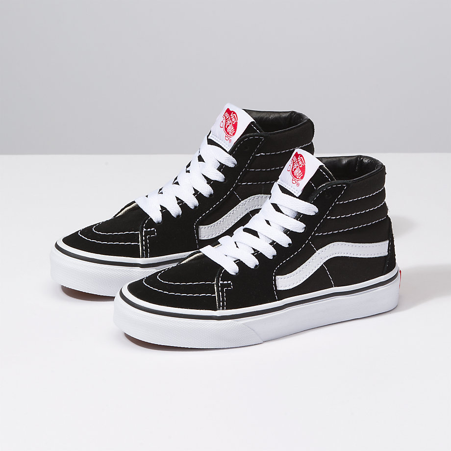 Vans Kiz Çocuk Spor Ayakkabı Sk8-Hi Siyah/Beyaz | 55985-869